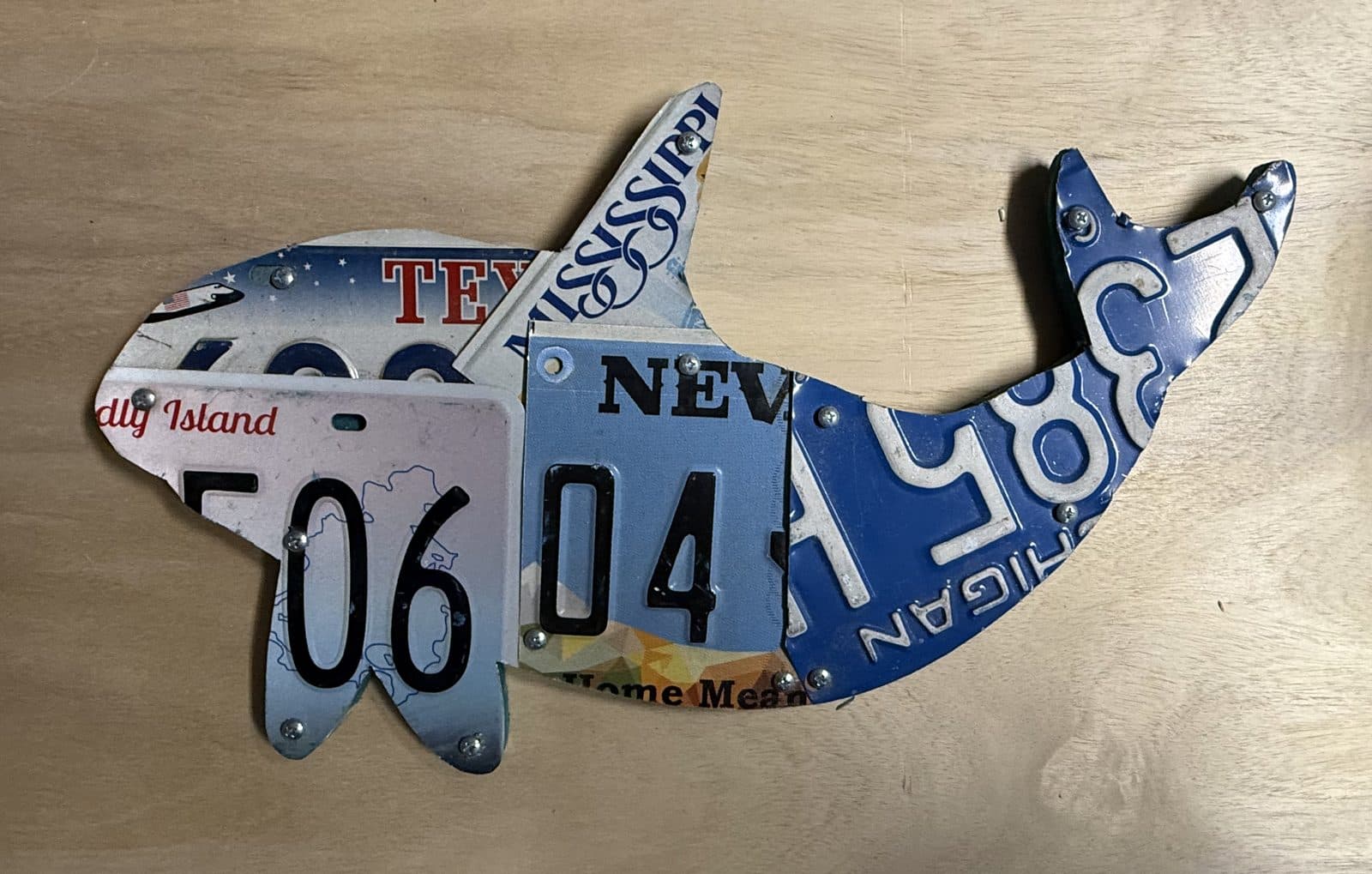 Dolphin License Plate Art