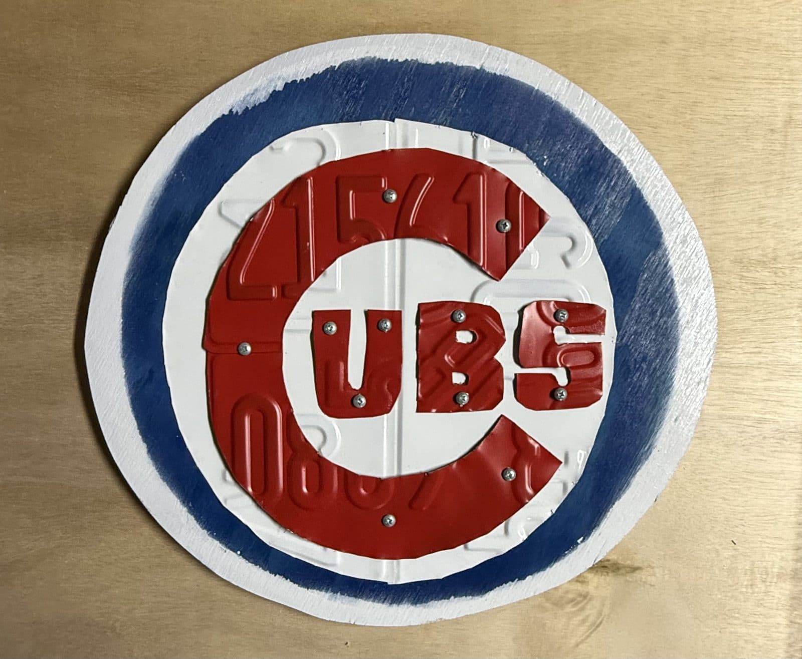 Chicago Cubs License Plate Art