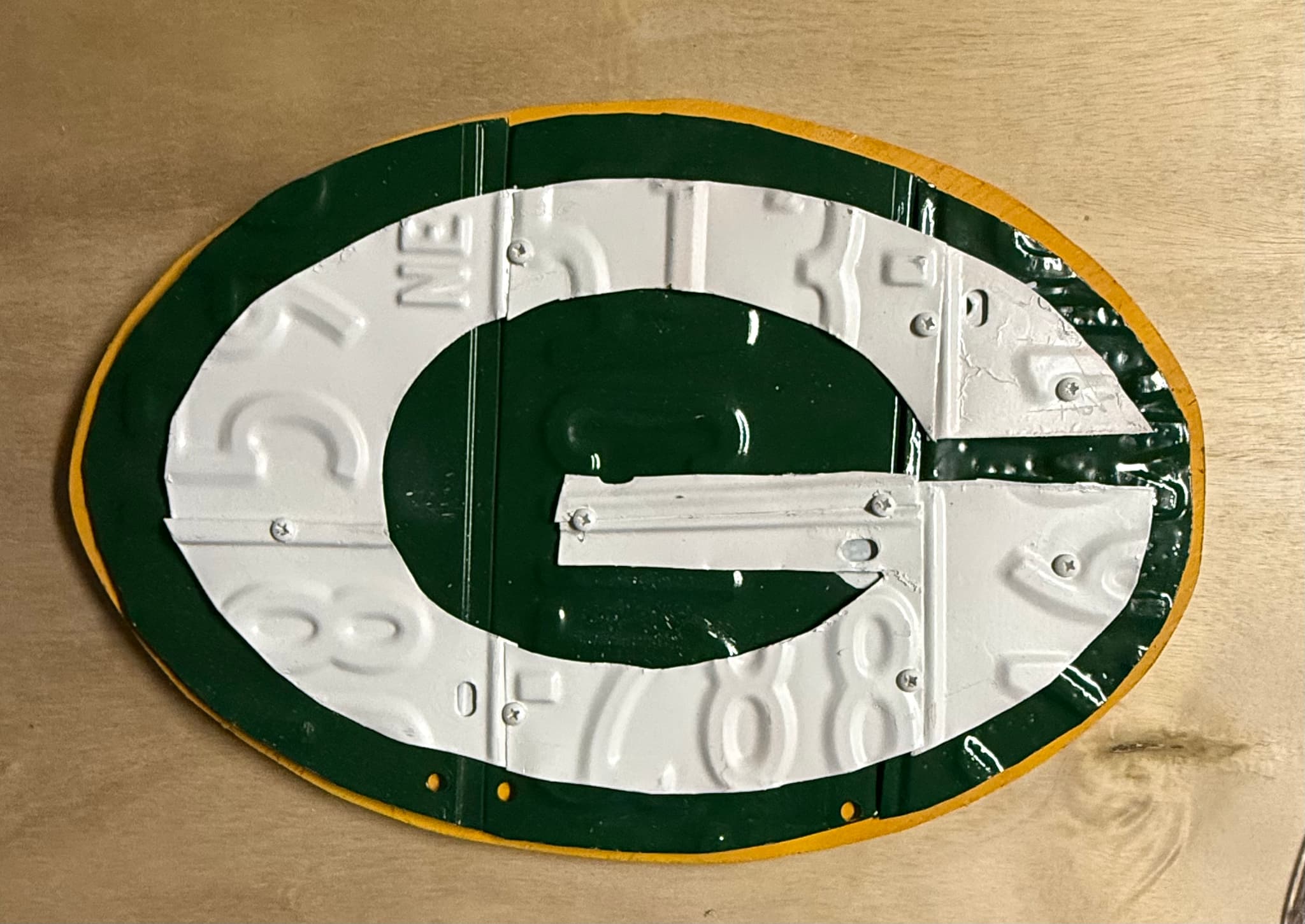 Green Bay Packers NFL license plate art gift