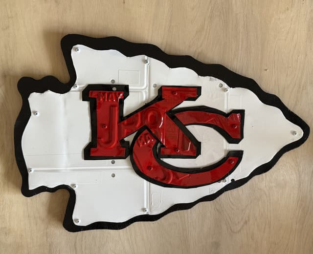 Kansas City Chiefs License Plate Art
