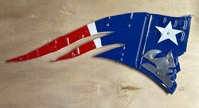 New England Patriots License Plate Art