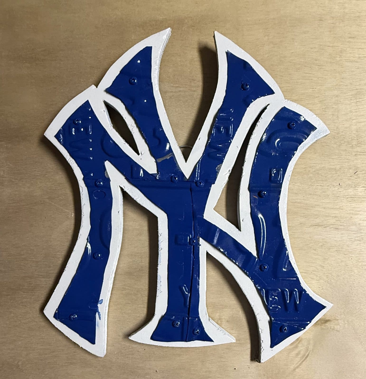 New York Yankees License Plate Art