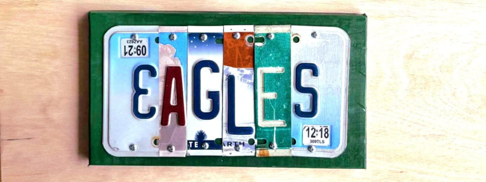 EAGLES Name Plate License Plate Art